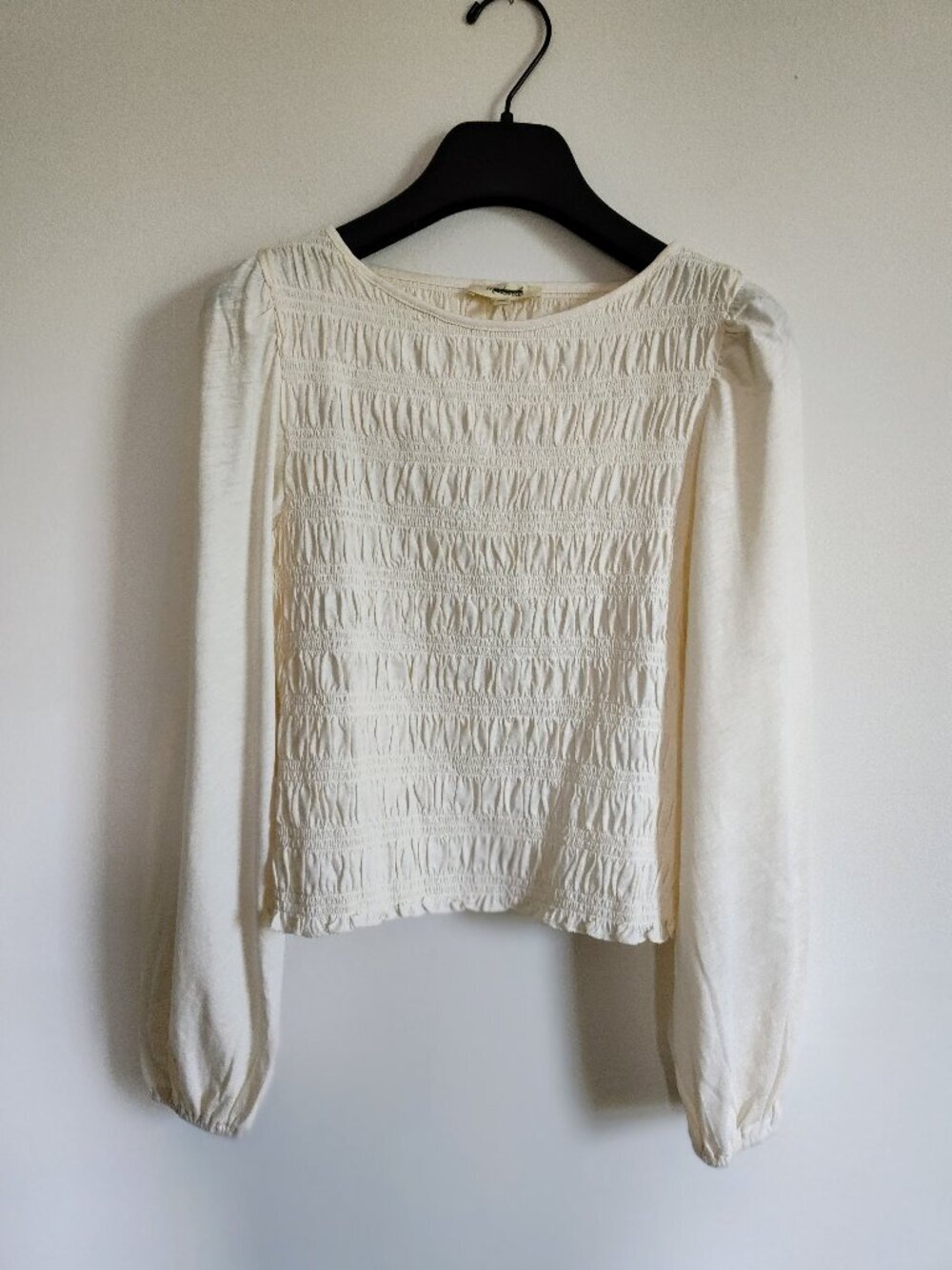 Madewell Smocked Jersey Top